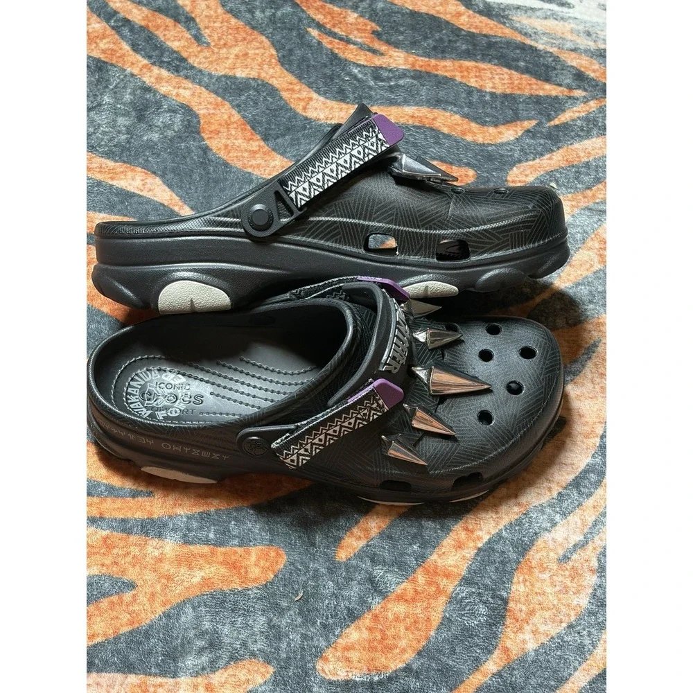Crocs Mens Size 11 Black Panther Wakanda Forever special edition.